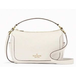 New Kate Spade Smoosh Satchel Hobo Crossbody Leather Parchment